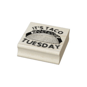 Det är Taco Tisdag, mexikansk hård Snäcka Tacos Stämpel