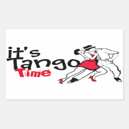 Det är Tango Time Rektangulärt Klistermärke