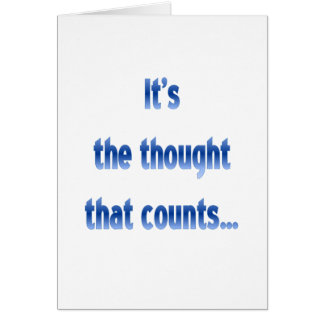 Det är tanken som räknas.. OBS kort
