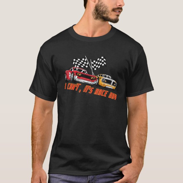 Det är Tävling-dagen, Retro Classic Tävla Gra T Shirt (Framsida)