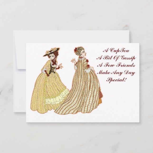 Det är Tea Time! - Partiinbjudan Inbjudningar (Framsida)