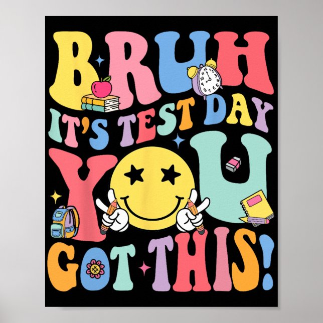 Det är testdagen du Har den här testdagen lärarna  Poster (Framsidan)
