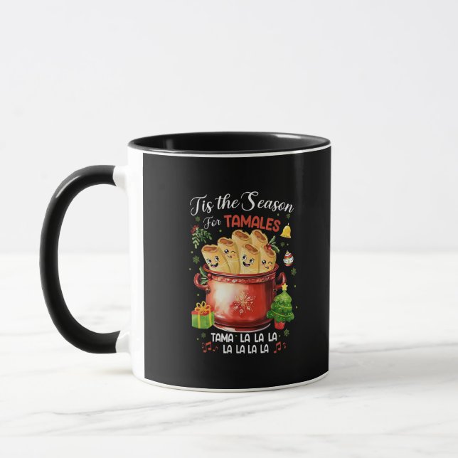 Det Är Tid För Tamales Jul Mexikansk Mat Mugg (Vänster)