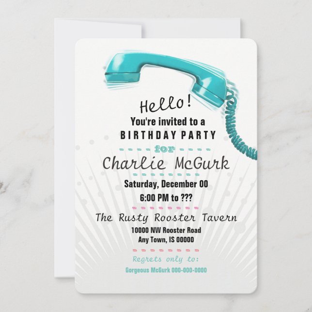 Det är till dig! Födelsedagsfest inbjudan (Framsida)