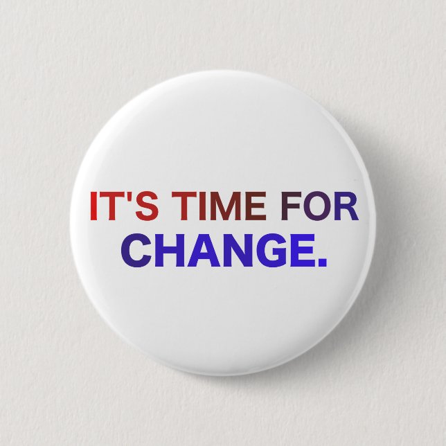 Det är Time för ändring knäppas Knapp (Framsida)