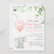 Det är tjejen! Cute Little elephant baby med ballo