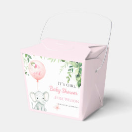 Det är tjejen! Cute Little elephant baby med ballo Presentaskar