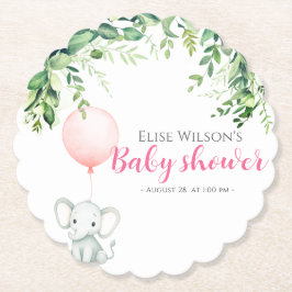 Det är tjejen! Cute Little elephant baby med ballo Underlägg Papper