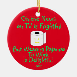 Det är trevligt att ha Pajamas i arbete Julgransprydnad Keramik