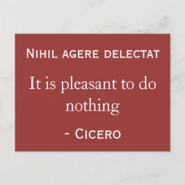 Det är trevligt att inte göra någonting vykort