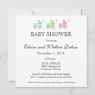 Det är Triplets Baby Shower Inbjudningar