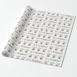 Det är Triplets! Unisex, Baby gift Wrap Presentpapper