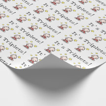 Det är Triplets! Unisex, Baby gift Wrap