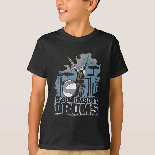 Det är trummar All omkring T-shirt (Framsida)