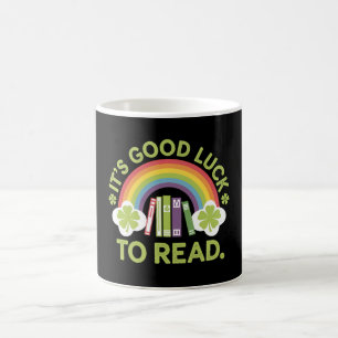 Det är tur att läsa lärare bibliotekarie irländsk kaffemugg