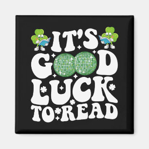 Det är tur att läsa St Patricks Day Disco Ball Magnet