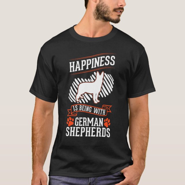 Det är tur med tyska shepherdar t shirt (Framsida)