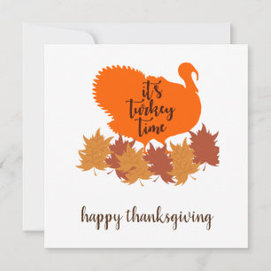 Det är Turkiet-tid - Happy thanksgiving-kort Kort