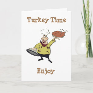 "DET ÄR TURKIET TID" HUMOROUS THANKSGIVNG WISH HELGKORT
