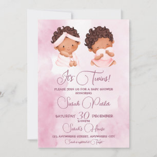 Det är Twillingar Baby Shower-inbjudan Inbjudningar