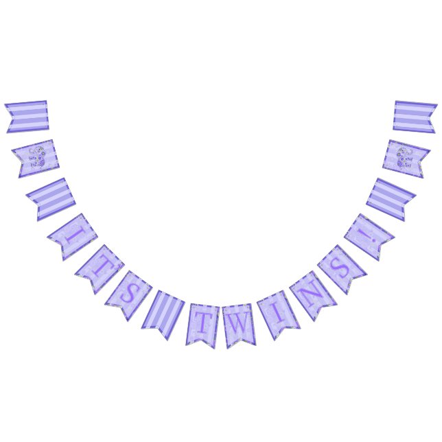 Det är twillingar! Babyelefanten blommar Vimplar (Alla)