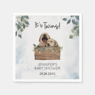 Det är Twillingar! Puppies Vattenfärgsbabblöjor Na Pappersservett