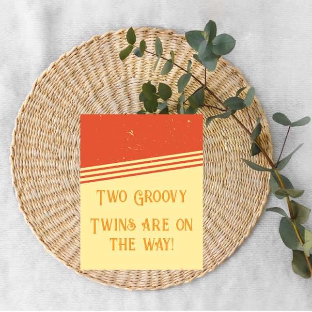 Det är Twillingar! Två meddelanden om Groovy-Gravi Inbjudningar (Skapare uppladdad)