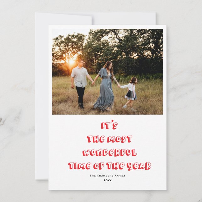 Det är underbart med årets foto julkort (Framsida)