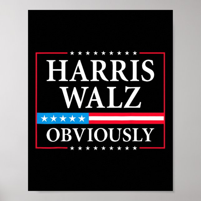 Det är uppenbart att president Kamala Harris Waltz Poster (Framsidan)