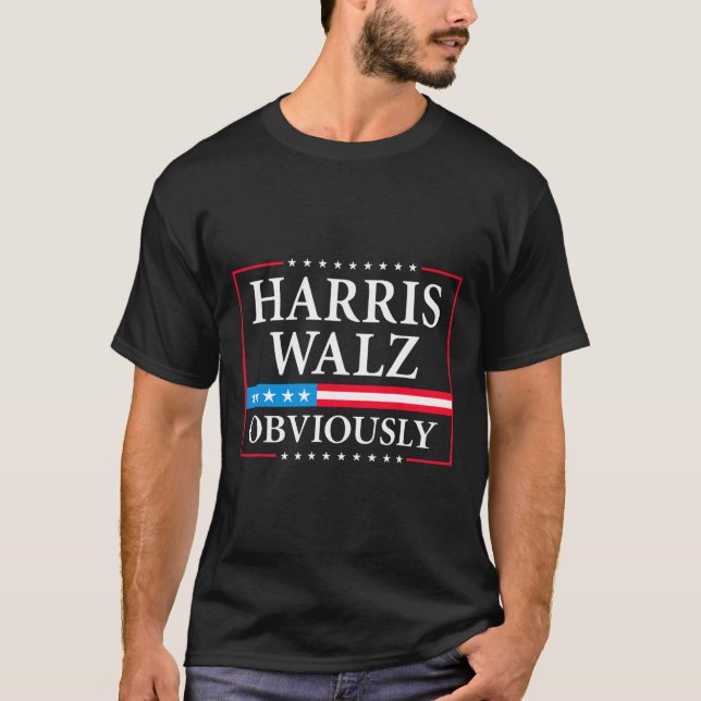 Det är uppenbart att president Kamala Harris Waltz T Shirt (Framsida)