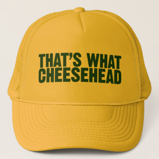 Det är vad den Cheesehead hatten Truckerkeps