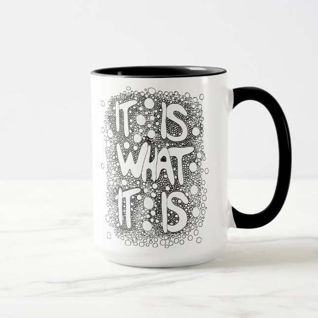 Det är vad det är, Ord Art Coffee Mugg (Höger)