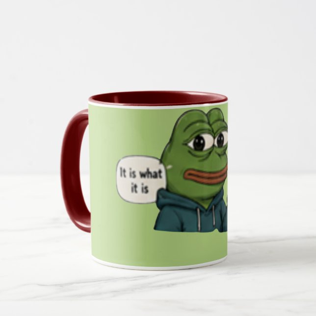 “Det är vad det är” Roligt Citat  Mugg (Framsida vänster)