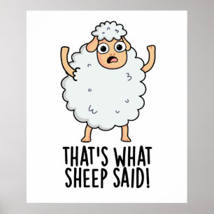 Det är vad får sa Roligt djur skämt  Poster