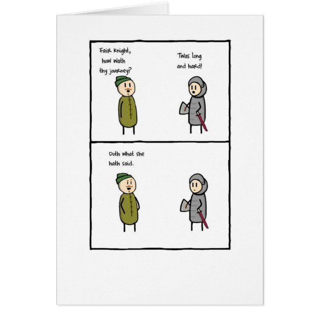 Det är vad hon sade hälsningskort (Framsidan)