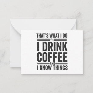 Det är vad jag dricker Coffee Funny Caffeine Anteckningskort