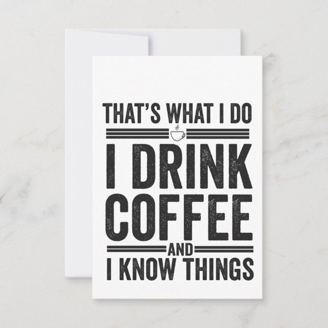 Det är vad jag dricker Coffee Funny Caffeine Tack Kort (Framsida)