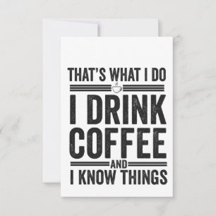 Det är vad jag dricker Coffee Funny Caffeine Tack Kort