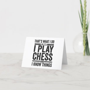 Det är vad jag gör för att spela Chess Funy Chess Tack Kort