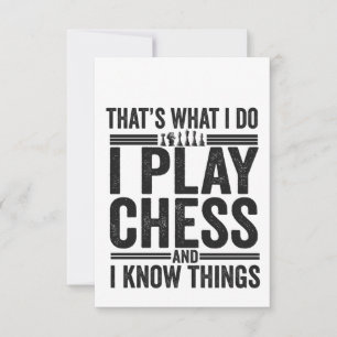 Det är vad jag gör för att spela Chess Funy Chess Tack Kort