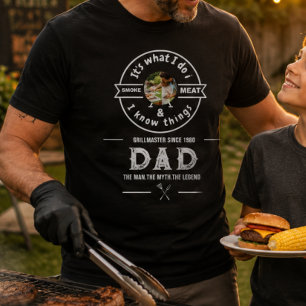 Det är vad jag gör jag röker kött rolig pappa foto t shirt