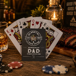 Det är vad jag gör Jag röker kött Roligt foto på p Casinokort