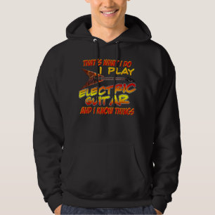 Det är vad jag gör jag spelar elgitarr musiker hoodie