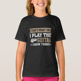 Det är vad jag gör, jag spelar Guitar lustiga T-sh T Shirt