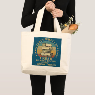 Det är vad jag läser Bannad Bokar Funny Bok Jumbo Tygkasse