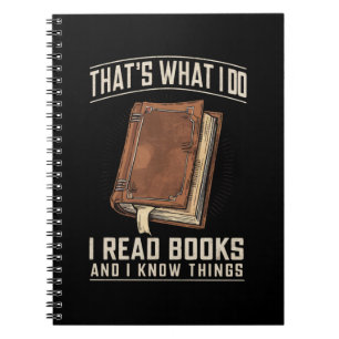 Det är vad jag läser Bokar och jag vet Sak Anteckningsbok