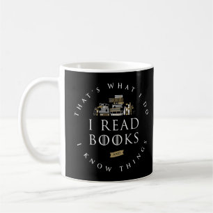 Det är vad jag läser och jag vet Sak Bok Lov Kaffemugg