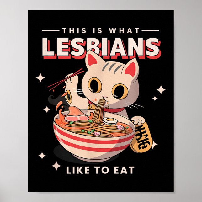 Det är vad Lesbiskar tycker om att äta - en fin ka Poster (Framsidan)