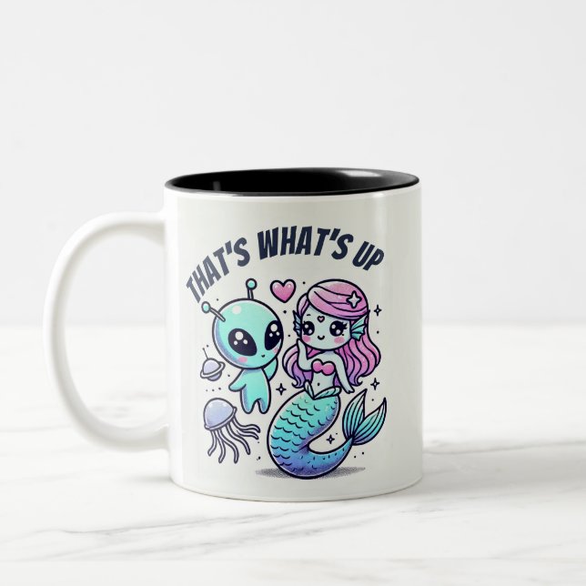 Det är vad som gäller Pink Medusa Love Två-Tonad Mugg (Vänster)