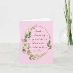 Det är vad vi gör Jane Austen Quote Greeting Card Kort